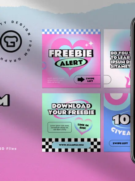 Blue Y2K Gradient Podcast Instagram Carousel Graphics - Image 2