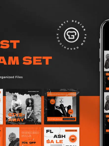 Black Hypebeast Fashion Sale Instagram Pack Graphics - Image 5