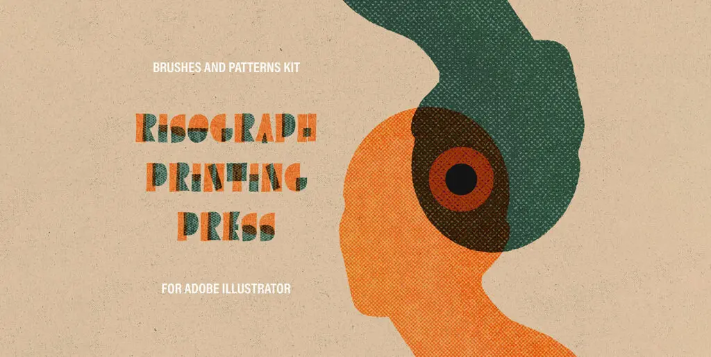 Printing Press Illustrator Brushes Graphics - Image 2