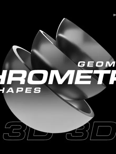 Chrome Geometry 3D Shapes Graphics - Image 7