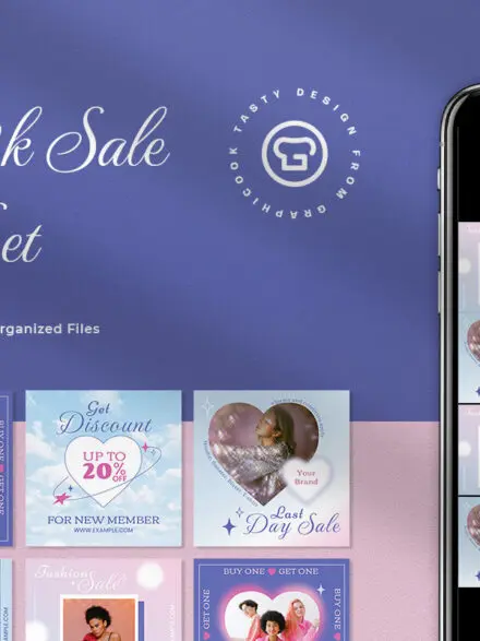 Purple Y2K Sale Instagram Pack Graphics - Image 7
