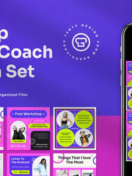 Purple Pop Branding Coach Instagram Pack Graphics - Image 11