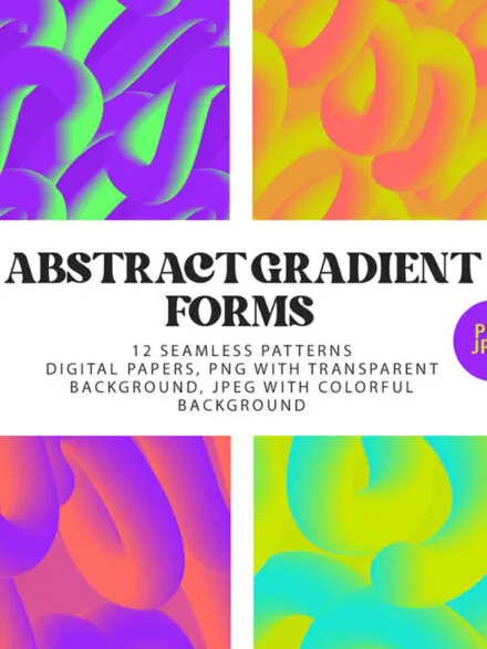 Abstract Gradient Forms Patterns Graphics - Image 5