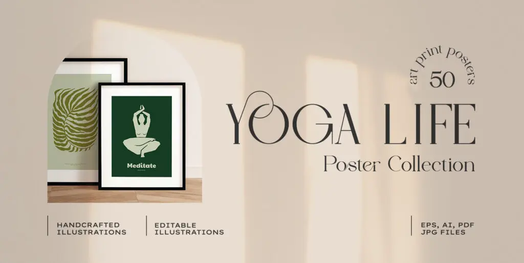 Nature Life & Yoga Prints Posters Graphics - Image 1