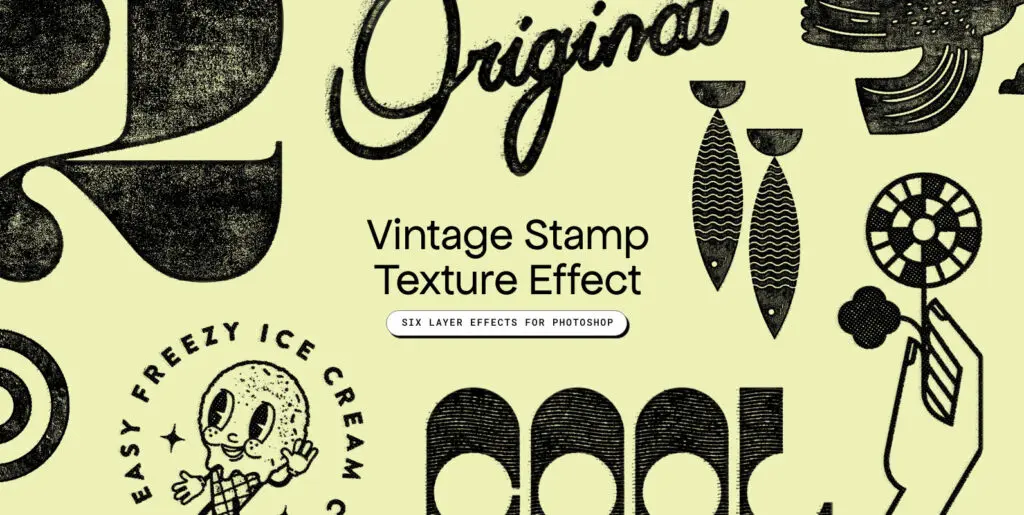 Vintage Stamp Texture Effect Graphics - Image 1