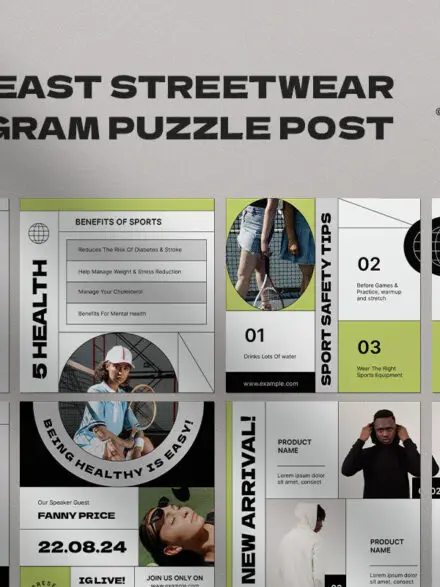 Hypebeast Minimalist Streetwear Instagram Puzzle Graphics - Image 6