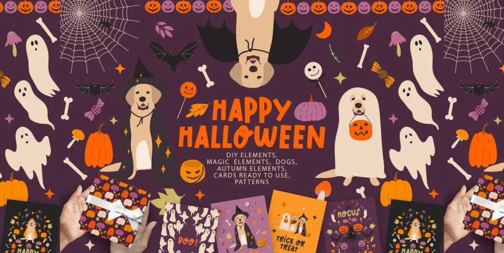 Happy Halloween Art Set Graphics - Image 2