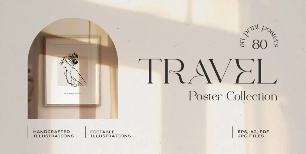 Modern Travel Prints Posters Graphics - Image 1