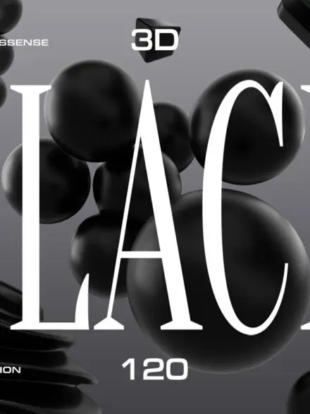 3D Black Shapes Collection Graphics - Image 6