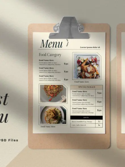 Beige Minimalist Food Menu Graphics - Image 12