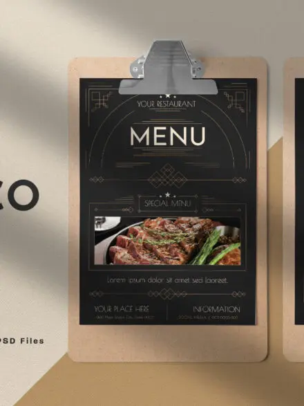 Brown Art Deco Food Menu Graphics - Image 10