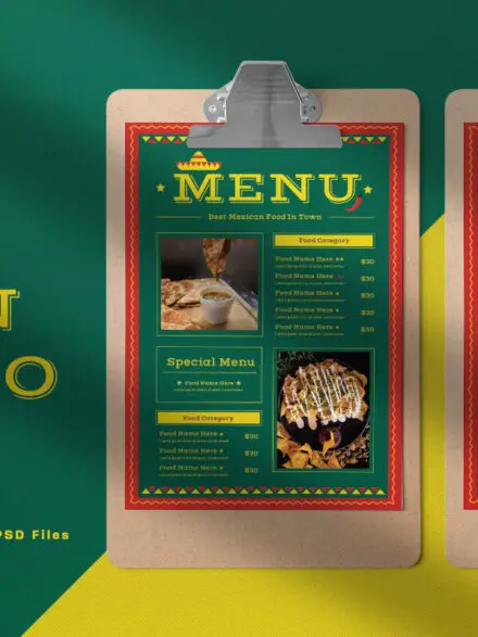 Green Flat Design Food Menu Graphics - Image 12