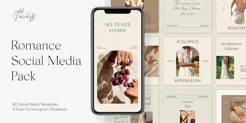 Romance Social Media Pack Graphics - Image 1