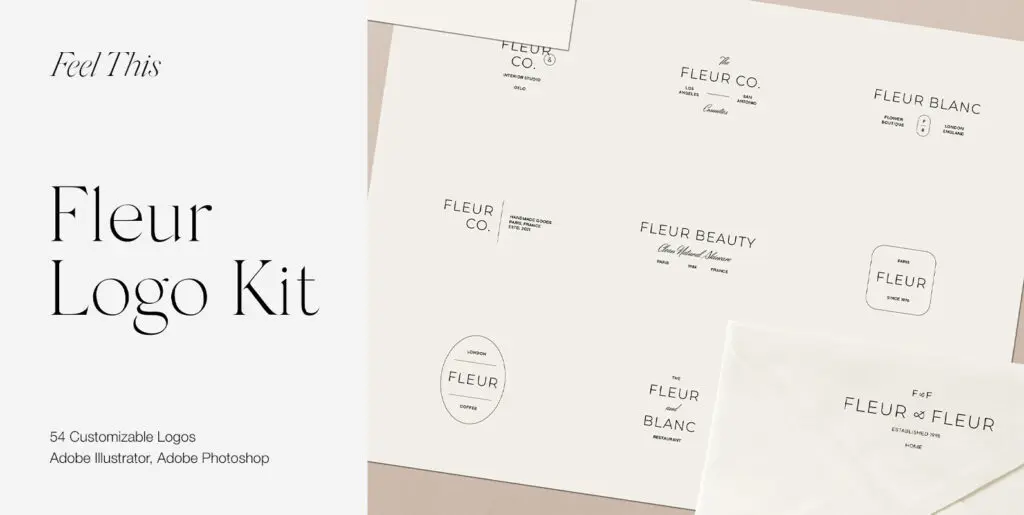 Fleur Minimal Logo Kit Graphics - Image 1