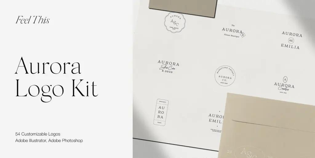 Aurora Minimal Logo Kit Graphics - Image 2