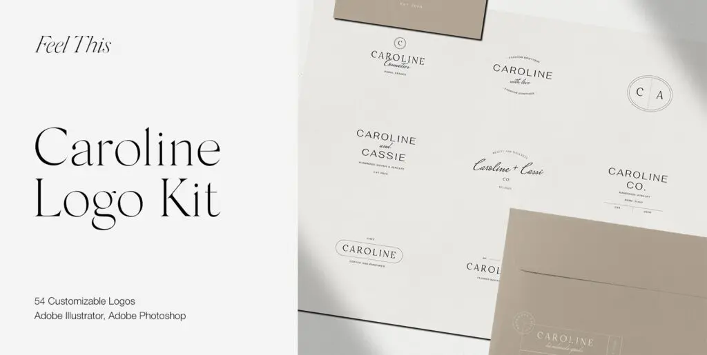 Caroline Minimal Logo Kit Graphics - Image 2