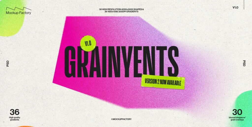 Grainyents – Grainy Gradient Shapes Graphics - Image 1