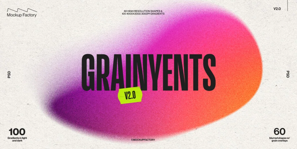 Grainyents V2.0 – Grainy Gradient Shapes Graphics - Image 1