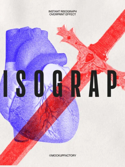 Risograph Overprint Effect Graphics - Image 1