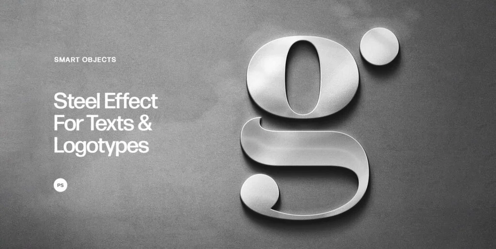 Steel Effect for Texts & Logotypes Graphics - Image 1