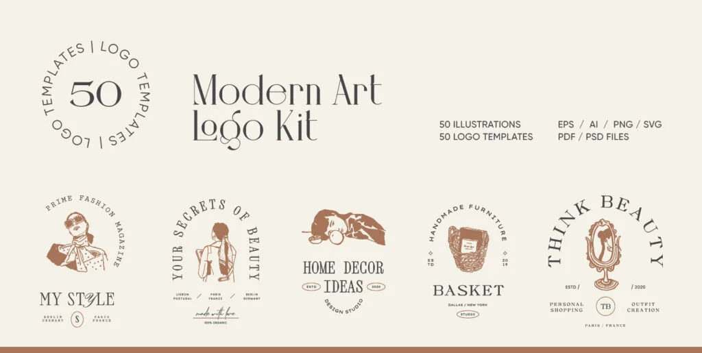 Modern Art Logo Kit Graphics - Image 2