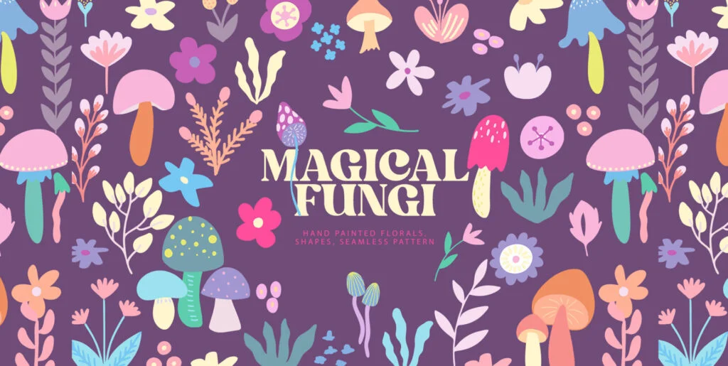 Magical Fungi Art Set Graphics - Image 2