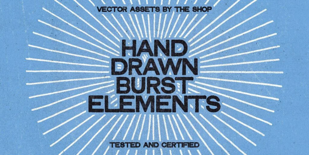 28 Hand-Drawn Burst Elements Graphics - Image 2