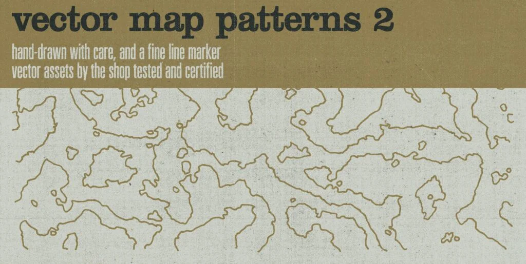 Hand-Drawn Vector Map Patterns Volume 02 Graphics - Image 1