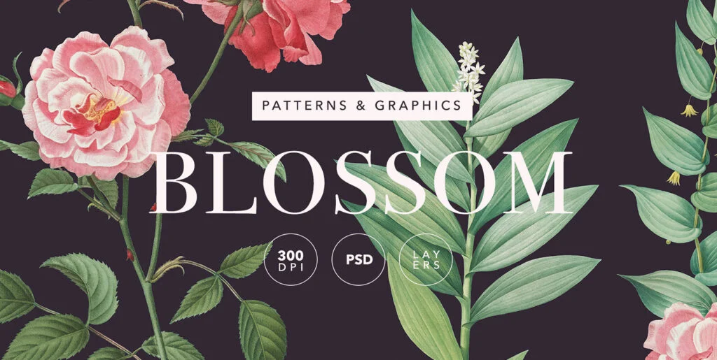 Blossom – Elegant Floral Pattern and Graphics - Image 1