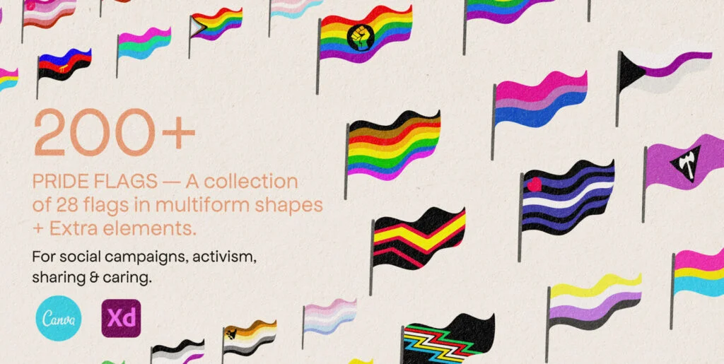 PRIDE – Flags & Elements Graphics - Image 1