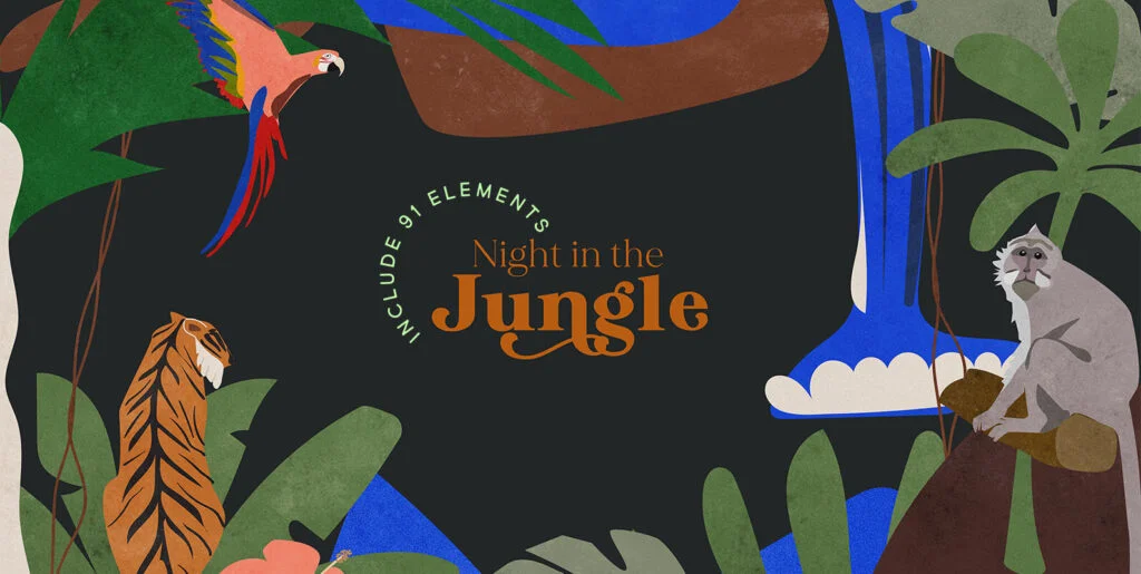 Night in the Jungle Abstract Shapes Graphics - Image 1