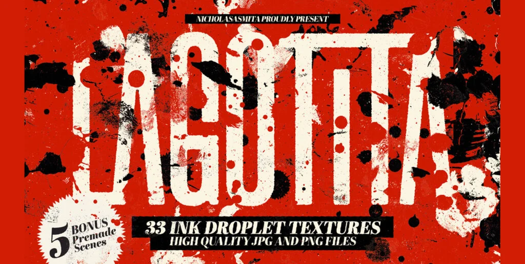 La Gogita – 33 Ink Droplet Textures Graphics - Image 1