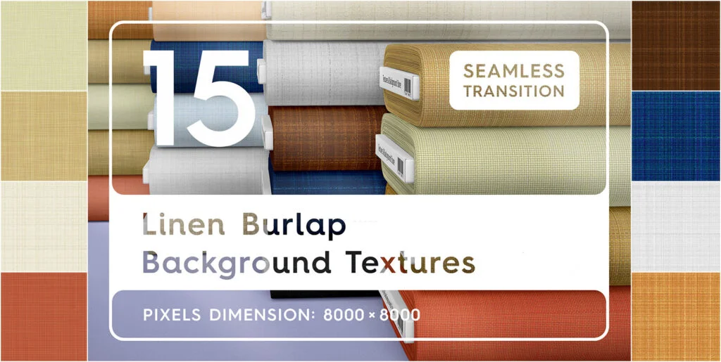 15 Linen Burlap Textures Graphics - Image 1