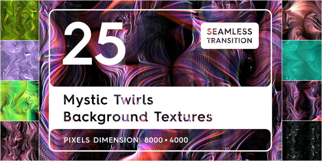 25 Mystic Twirls Background Textures Graphics - Image 1