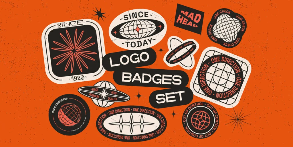 Editable Logo Badge Builder Set Graphics - Image 1