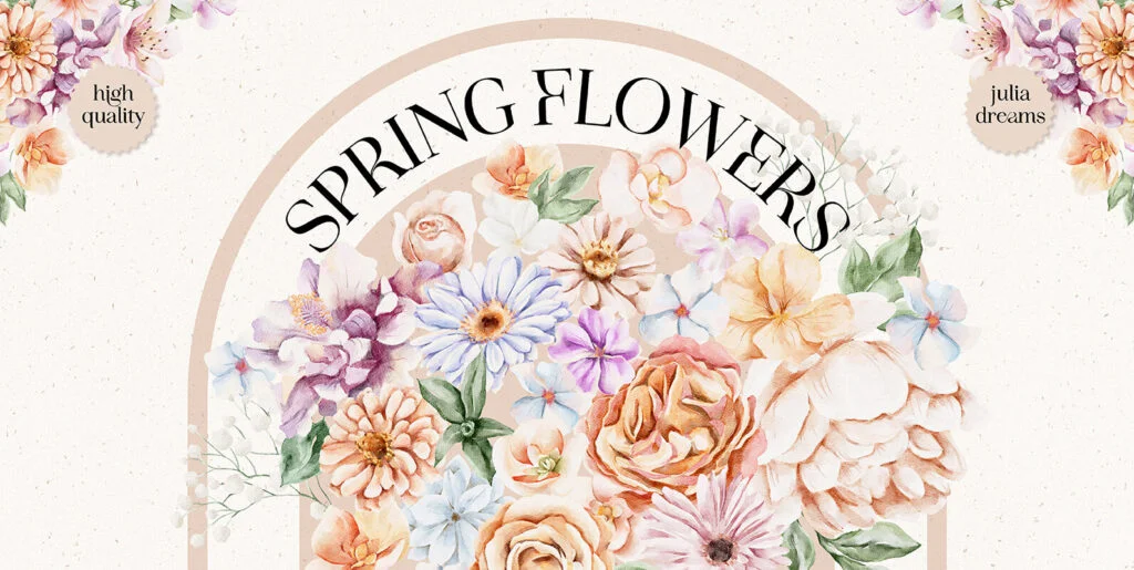 Spring Flowers Collection Graphics - Image 2