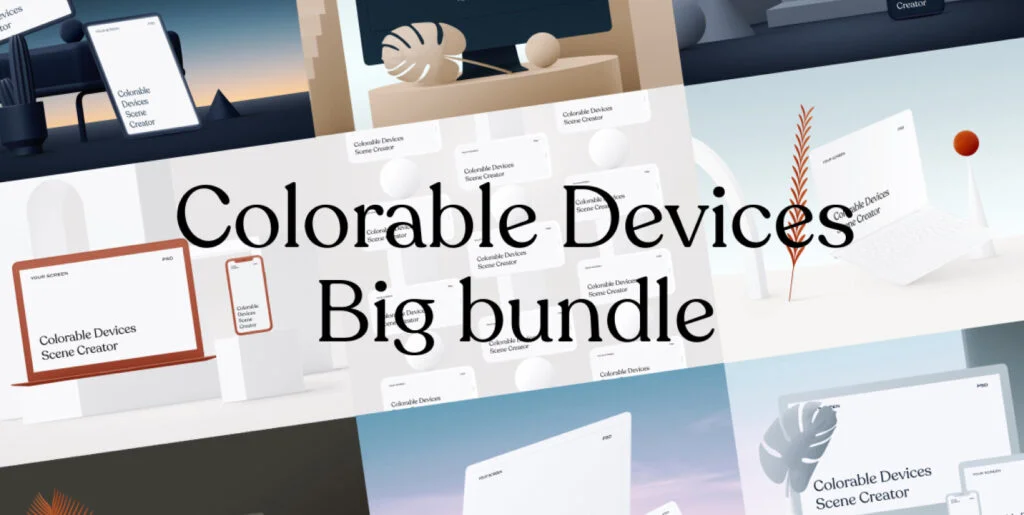 Colorable Devices Mockup Scene Creator Graphics - Image 1