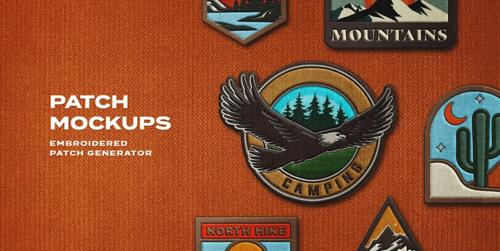 Patch Embroidery Mockup Graphics - Image 1
