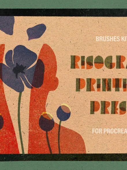 Printing Press Procreate Brushes Graphics - Image 3