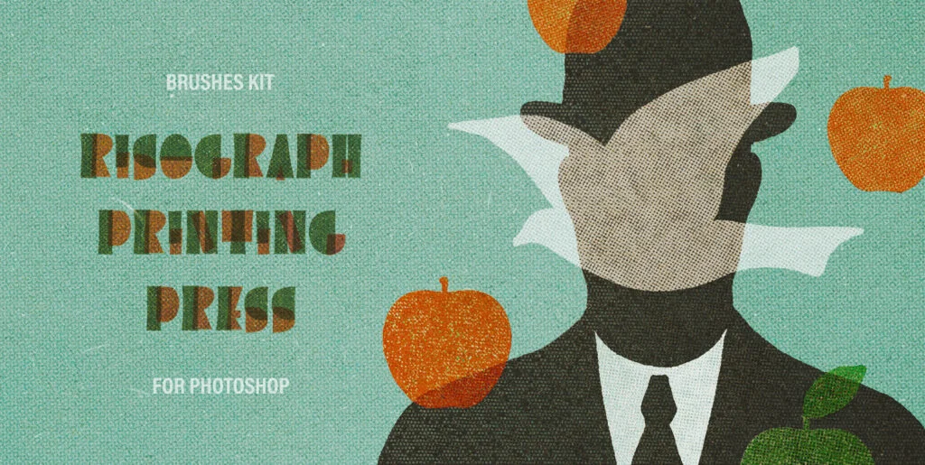 Printing Press Photoshop Brushes Graphics - Image 1