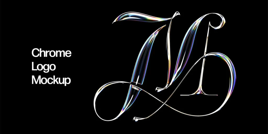 Chrome Logo Mockup Graphics - Image 2