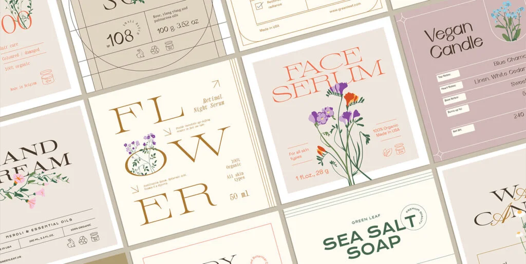 Floral Retro Label Kit Graphics - Image 2