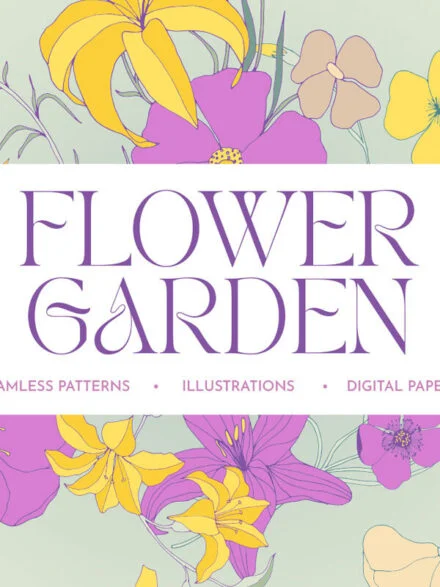 Flower Garden Seamless Patterns Graphics - Image 6