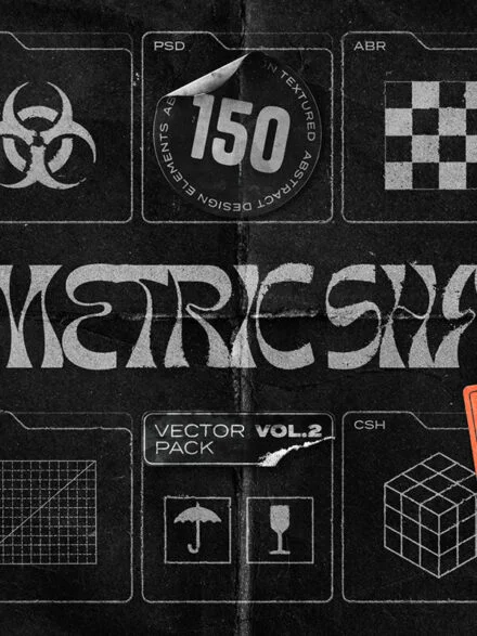 150 Geometric Shapes with Distressed Edges Graphics - Image 5