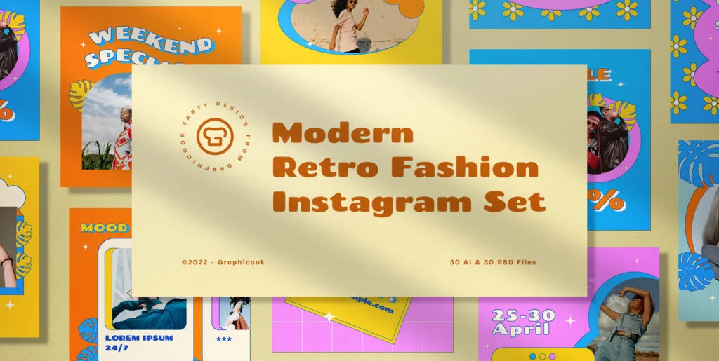 Aesthetic Summer Fashion Instagram Pack Graphics - Image 1