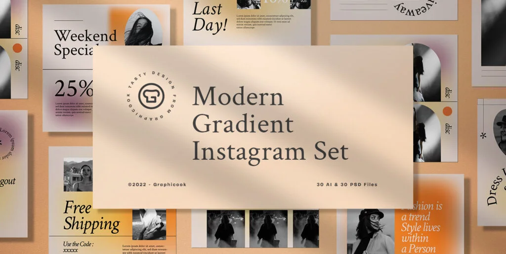 Minimal Aesthetic Summer Fashion Instagram Pack Graphics - Image 2