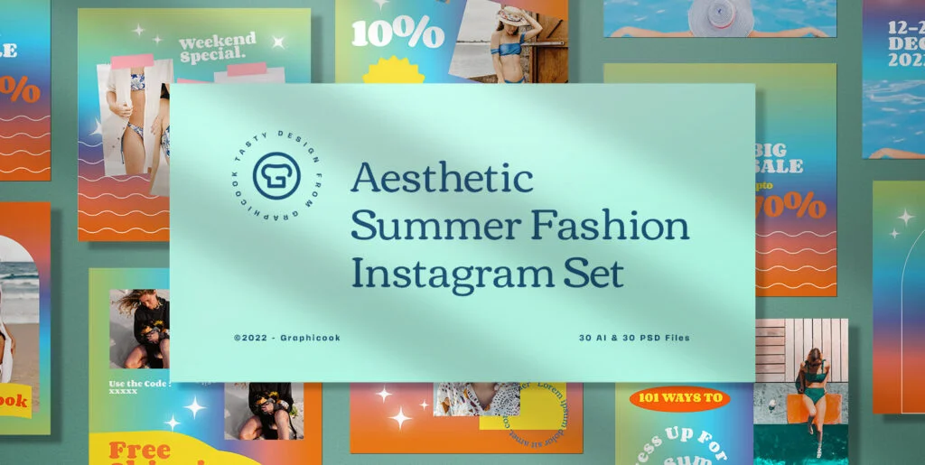 Modern Gradient Fashion Instagram Pack Graphics - Image 2