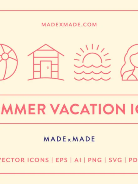 Summer Vacation Icons Graphics - Image 1