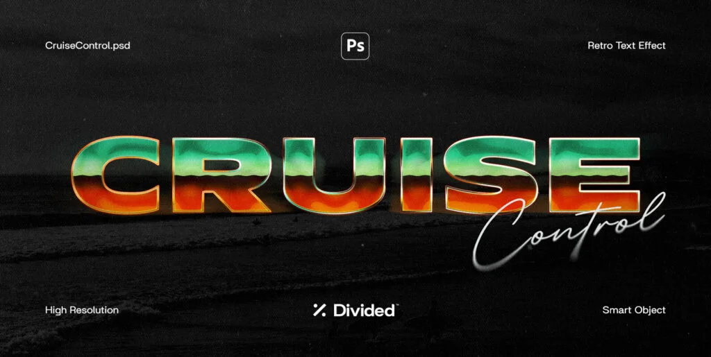 Cruise Control Retro Text Effect Graphics - Image 2