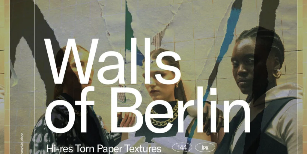 Walls of Berlin – Torn Paper Poster Textures Graphics - Image 2